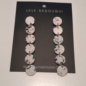 Dangle party earrings - confetti design